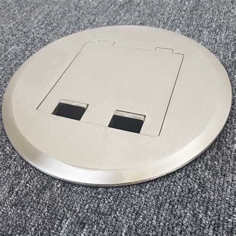 round floor box stainless steel|recessed electrical floor box.